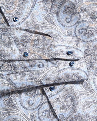 Emanuel Berg Paisley Flannel Twill Shirt 4781