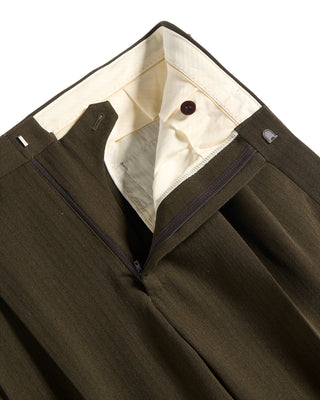 Echizenya Wool Chino Herringbone Trouser 7533
