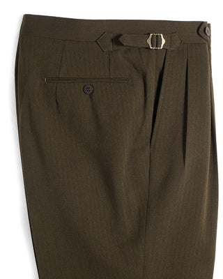Echizenya Wool Chino Herringbone Trouser 7536