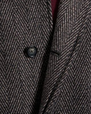 Eton Herringbone Wool Cashmere Raglan Coat 4660