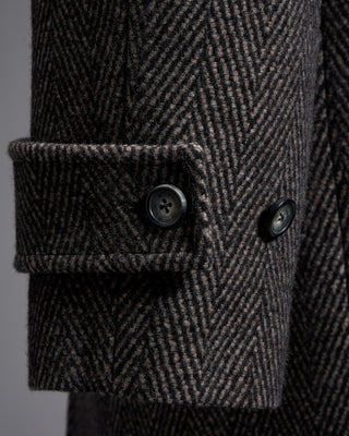 Eton Herringbone Wool Cashmere Raglan Coat 4662