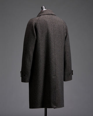 Eton Herringbone Wool Cashmere Raglan Coat 4664