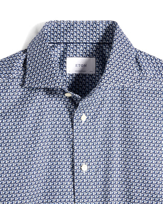 Eton Geometric Signature Twill Contemporary Shirt 4093