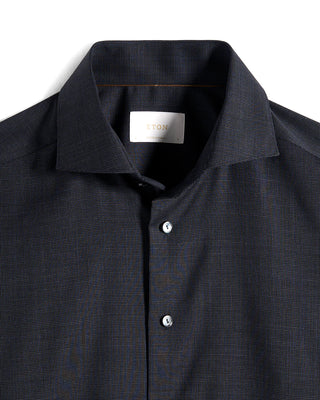 Eton Houndstooth Merino Contemporary Shirt 5628