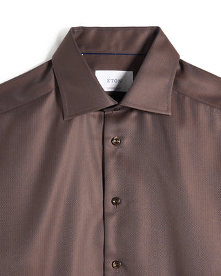 Eton Herringbone Signature Twill Contemporary Shirt 2086