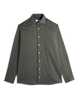Eton Solid Signature Flannel Slim Shirt 4152