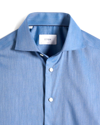Eton Solid Signature Flannel Shirt 1
