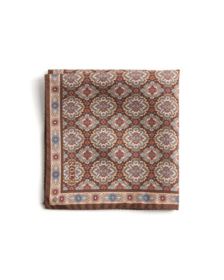 Eton Medallion Dyed Silk Twill Pocket Square 107