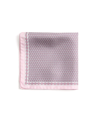 Eton Geometric Silk Twill Pocket Square 083