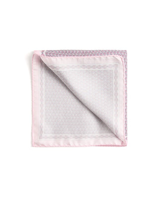 Eton Geometric Silk Twill Pocket Square 085