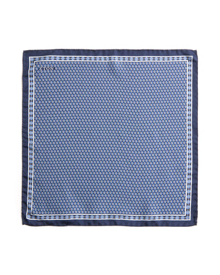 Eton Geometric Silk Twill Pocket Square 141