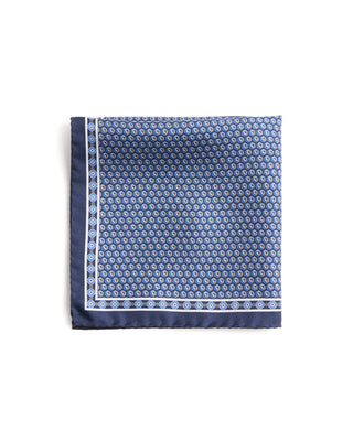 Eton Geometric Silk Twill Pocket Square 142
