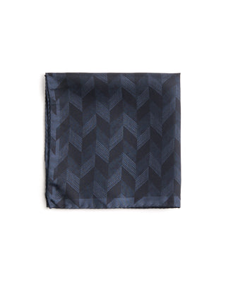 Eton Chevron Silk Twill Pocket Square 080
