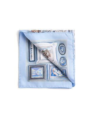 Eton Portrait Silk Twill Pocket Square 076