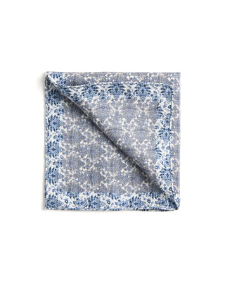 Eton Floral Silk Twill Pocket Square 098