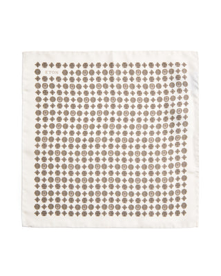 Eton Medallion Silk Twill Pocket Square 120