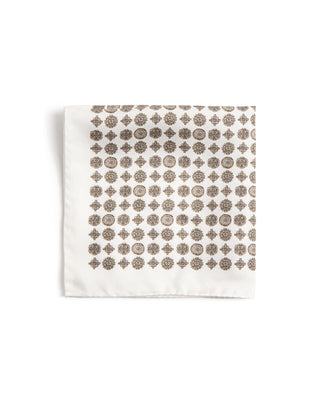 Eton Medallion Silk Twill Pocket Square 122