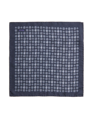 Eton Medallion Silk Twill Pocket Square 100