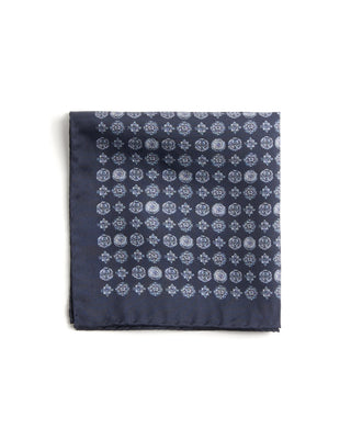 Eton Medallion Silk Twill Pocket Square 101