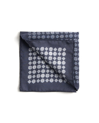 Eton Medallion Silk Twill Pocket Square 102