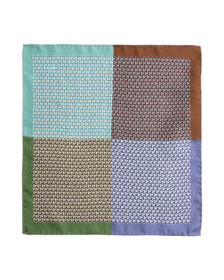 Eton Geometric Four Side Twill Pocket Square 046