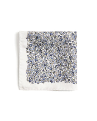 Eton Floral Silk Twill Pocket Square 110