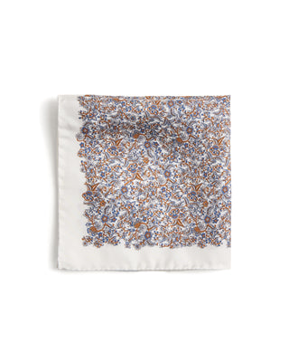 Eton Floral Silk Twill Pocket Square 113