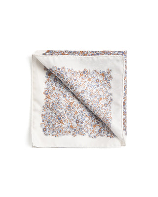 Eton Floral Silk Twill Pocket Square 114
