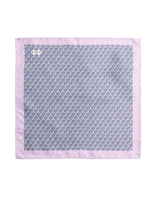 Eton Geometric Silk Oxford Pocket Square 061