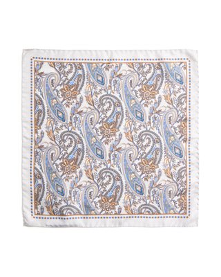 Eton Paisley Silk Twill Pocket Square 066