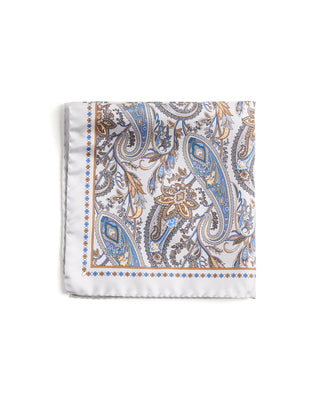 Eton Paisley Silk Twill Pocket Square 068
