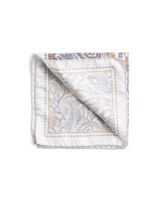 Eton Paisley Silk Twill Pocket Square 069