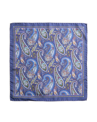 Eton Paisley Silk Twill Pocket Square 146
