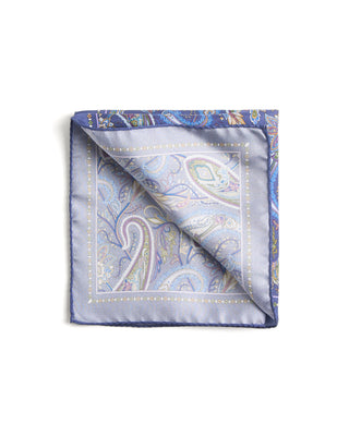 Eton Paisley Silk Twill Pocket Square 148