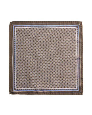 Eton Geometric Silk Twill Pocket Square 149
