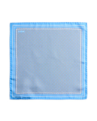 Eton Geometric Silk Twill Pocket Square 049