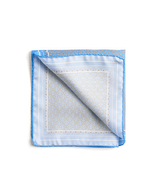Eton Geometric Silk Twill Pocket Square 051