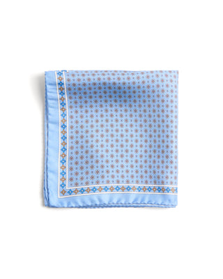 Eton Floral Silk Twill Pocket Square 132