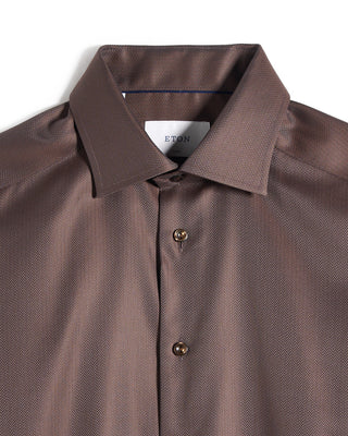 Eton Herringbone Signature Twill Slim Shirt 2108