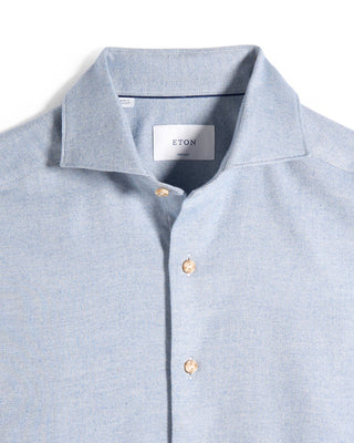 Eton Solid Flannel Shirt 2557