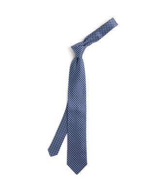 Eton Geometric Woven Silk Tie 207