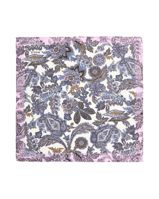 Eton Paisley Silk Pocket Square 7056
