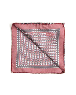 Eton Geometric Silk Pocket Square 7064