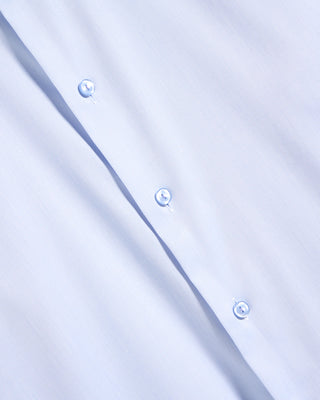 Eton Geometric Effect Signature Twill Slim Shirt in Light Blue, view 3