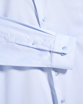 Eton Geometric Effect Signature Twill Slim Shirt in Light Blue, view 4