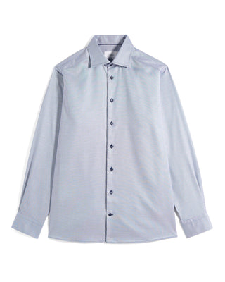 Eton Semi Solid Twill Contemporary Shirt in Blue
