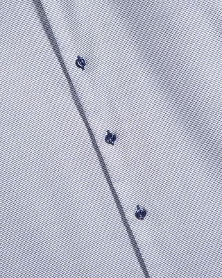 Eton Semi Solid Twill Contemporary Shirt in Blue, view 3