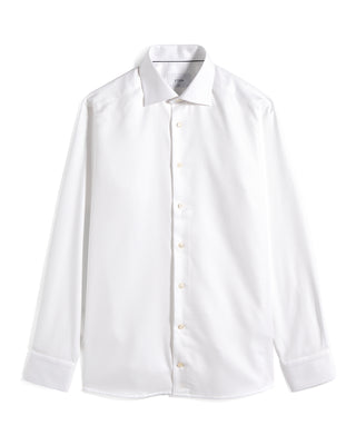 Eton Herringbone Signature Twill Slim Shirt in White