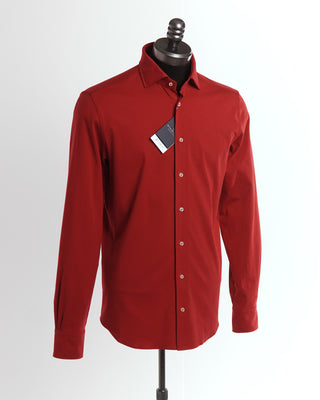 Emanuel Berg Modern Fit Solid Red 4Flex Shirt