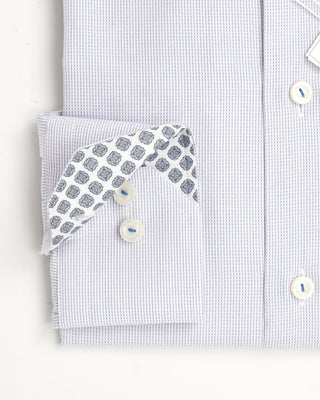Eton Mauve Slim Shirt w/ Contrast Collar